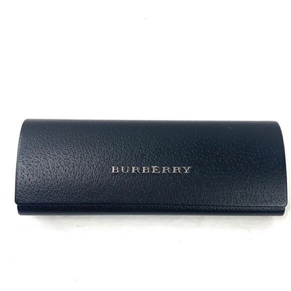 Burberry Sunglasses Case - Slimline Hinged Hard Sided, Black Leather - Picture 1 of 5